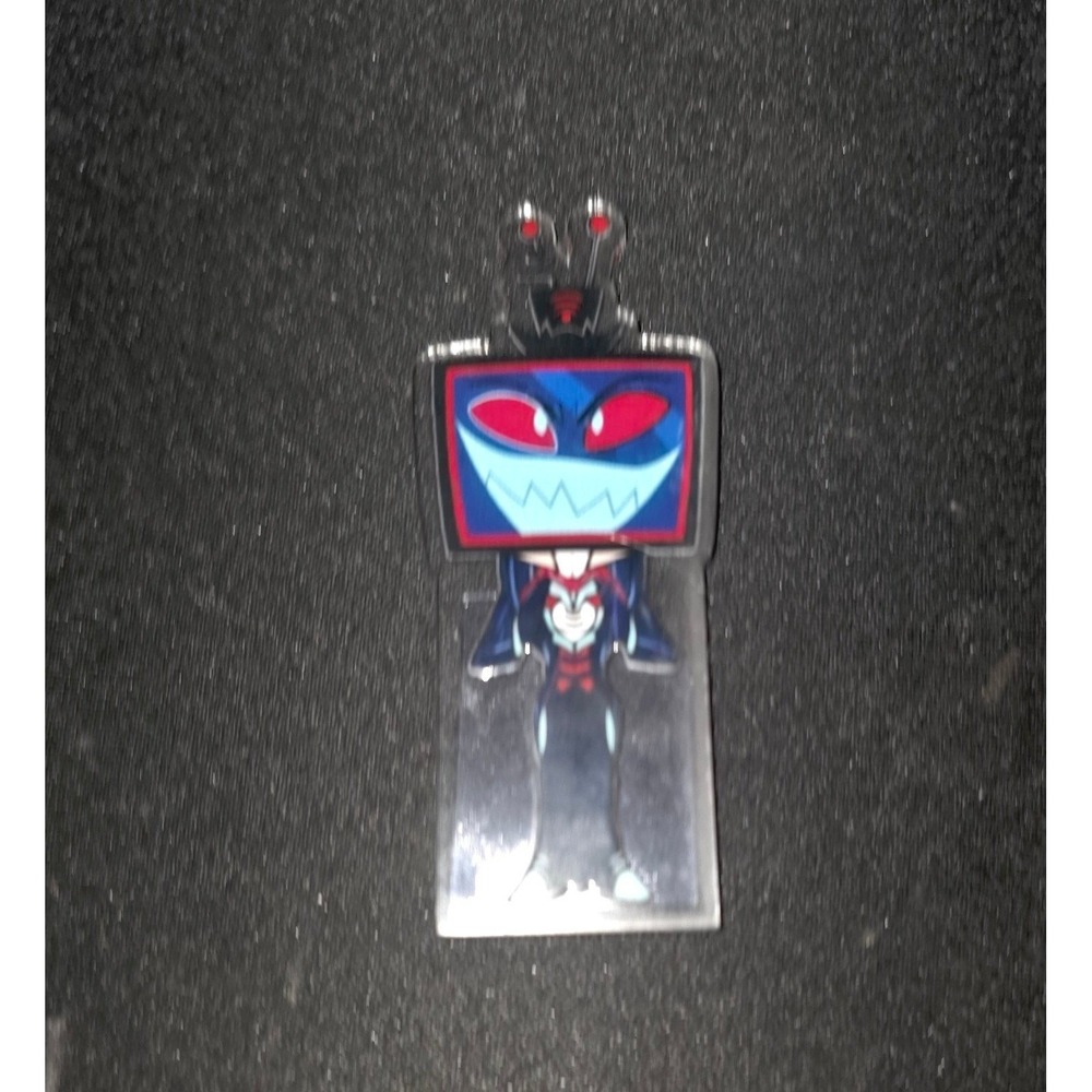 Vox Phone Peeker! Hazbin‎ Hotel Lucifer Acrylic Phone Computer Buddy NEW - Picture 5 of 5